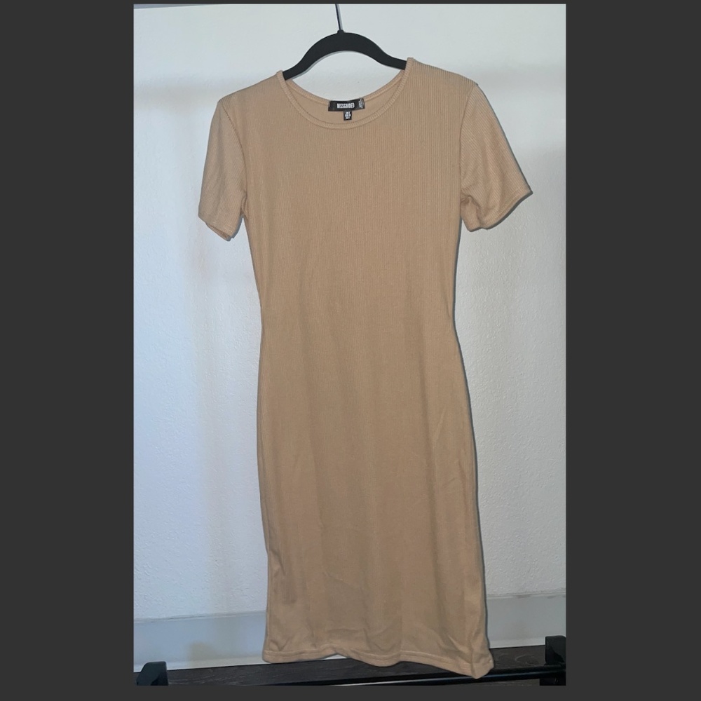 Missguided Ribbed Fitted Mini Dress (Size 4)